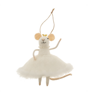 Snow Princess Mouse Holiday Ornament