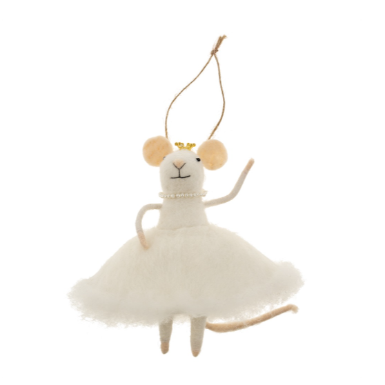 Snow Princess Mouse Holiday Ornament