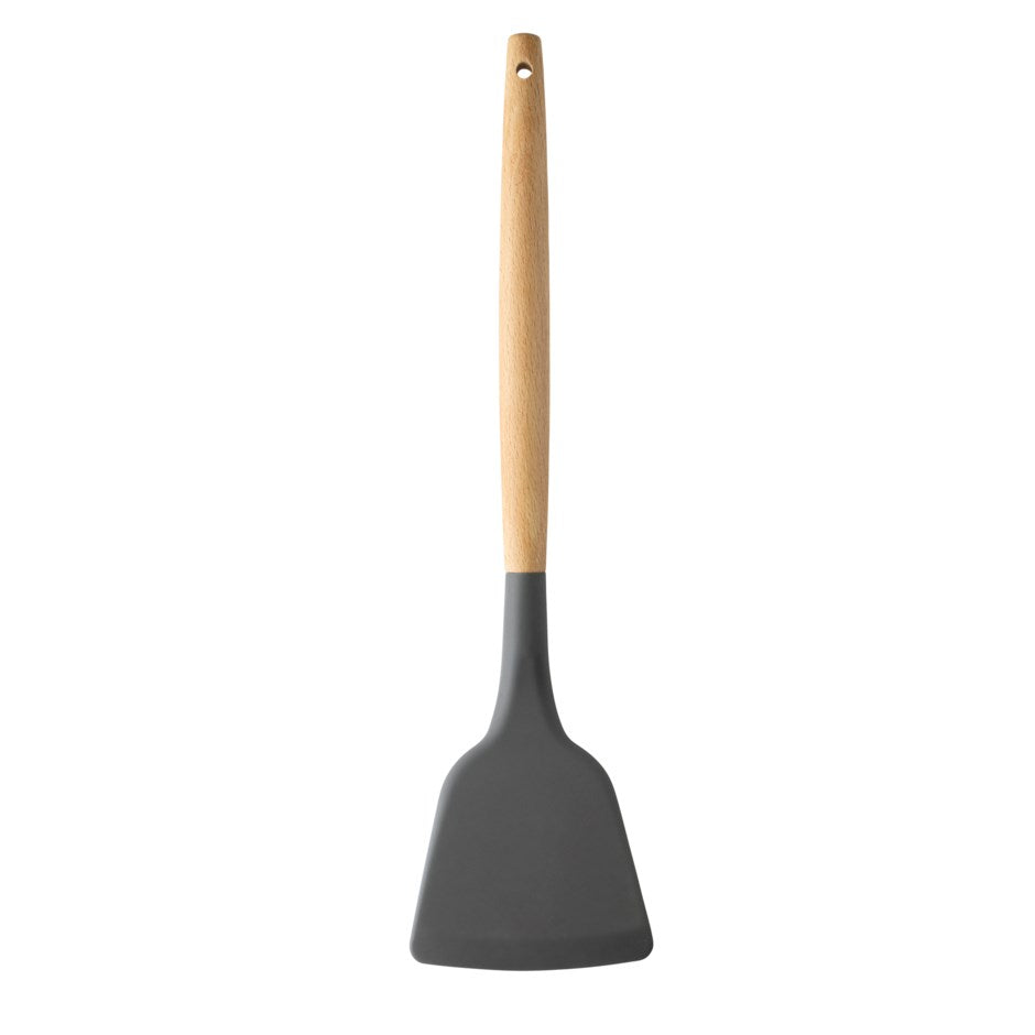 Solid Turner - Silicone With Beech Wood Handle