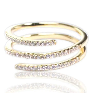 Spiral Ring - 18K Gold Plated Sterling Silver