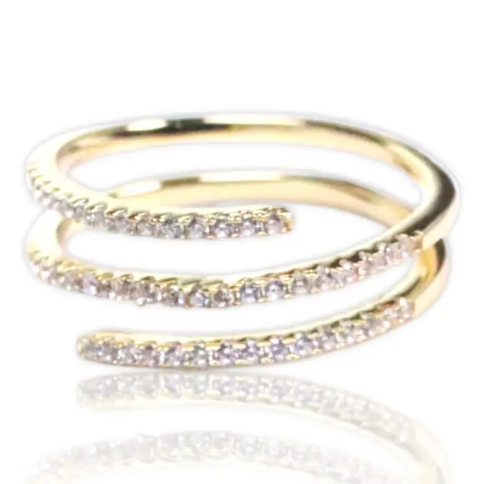 Spiral Ring - 18K Gold Plated Sterling Silver