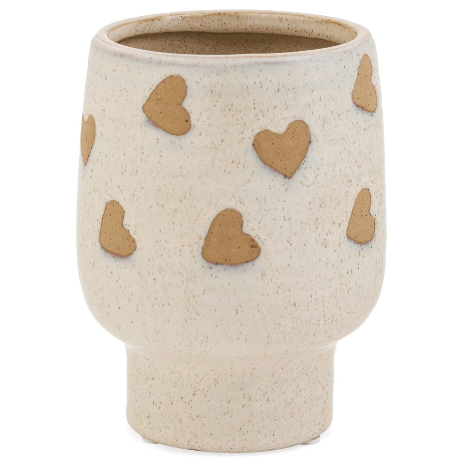 Stoneware Heart Pattern Plater - Small