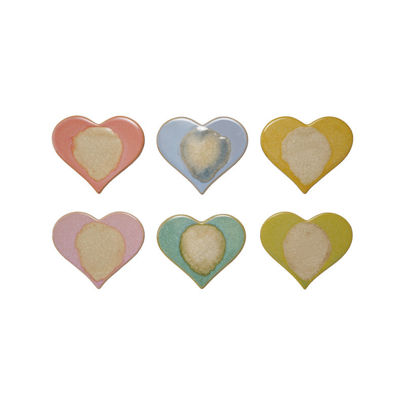 Stoneware Heart Shaped Coasters