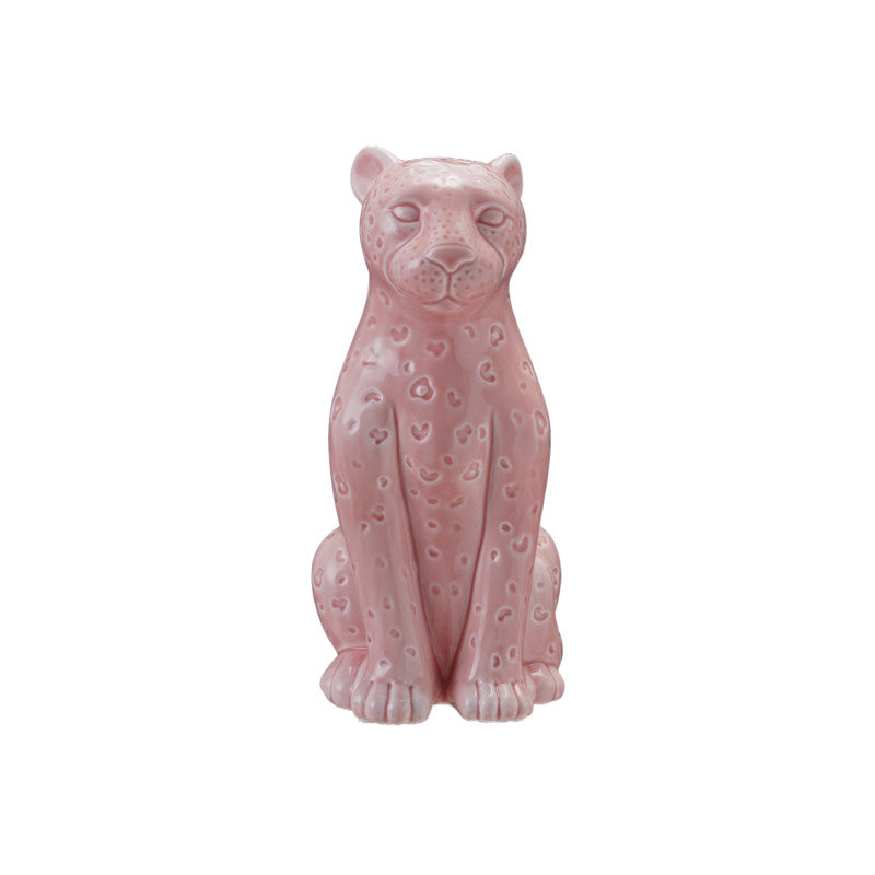 Stoneware Leopard Table Light