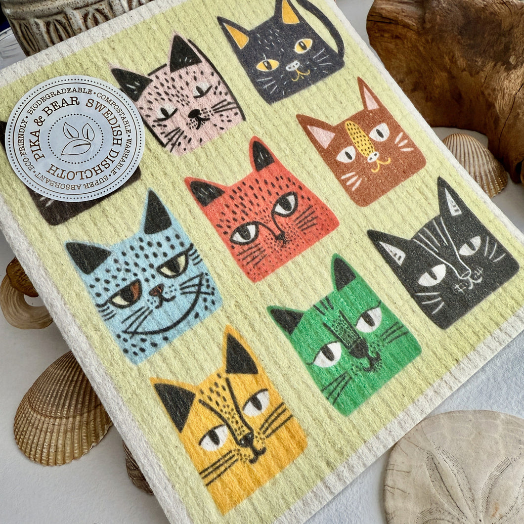 Swedish Dish Cloth - Tough Guys Cat