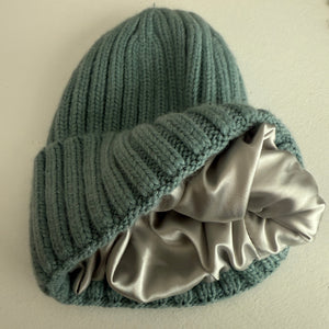 Aspen Cashmere Blend Ribbed Toque - Ice