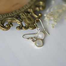 Load image into Gallery viewer, Tasia Earrings, Gold - Moonstone/Clear
