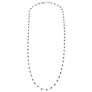 The Addison Necklace - Silver/Black Diamond