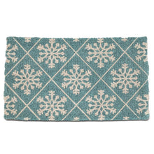 Load image into Gallery viewer, Tiled Snowflake Doormat - Blue/White
