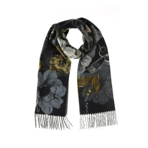 Traditional Flora Cashmink Scarf - Denim