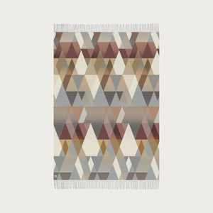 Triangle Design Cashmink Throw - Rust