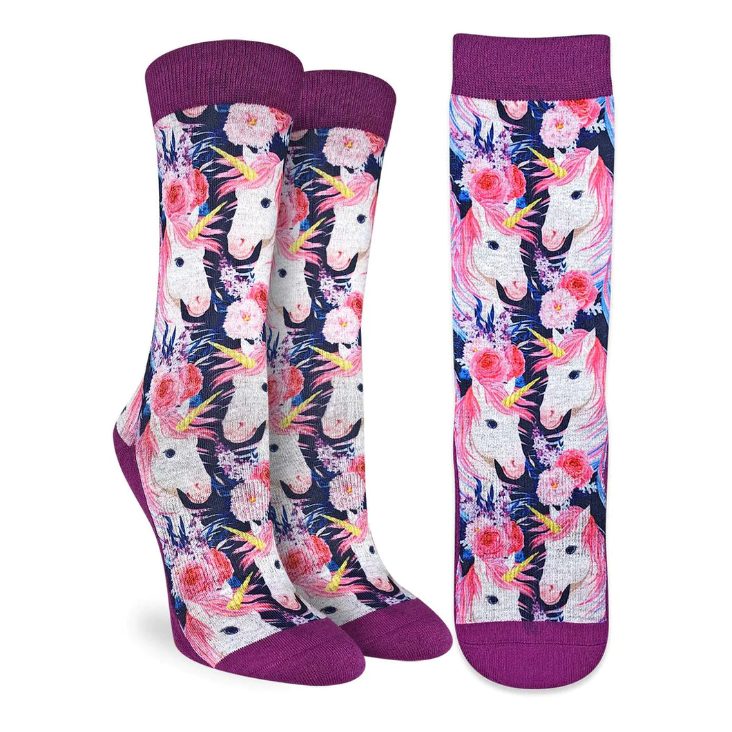 Unicorns With Flowers Socks