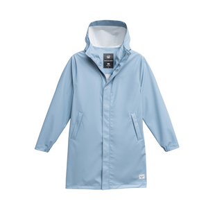 Women's Classic Long Rain Jacket - Ashley Blue