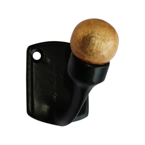 Sturdy and Stylish Wall Hook - Matt Black & Wood