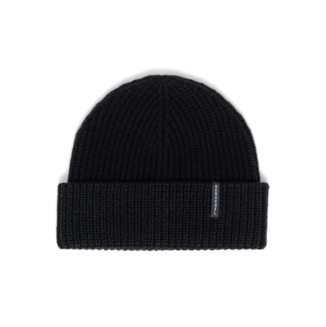 Watch Cap Vertical ID Beanie - Black
