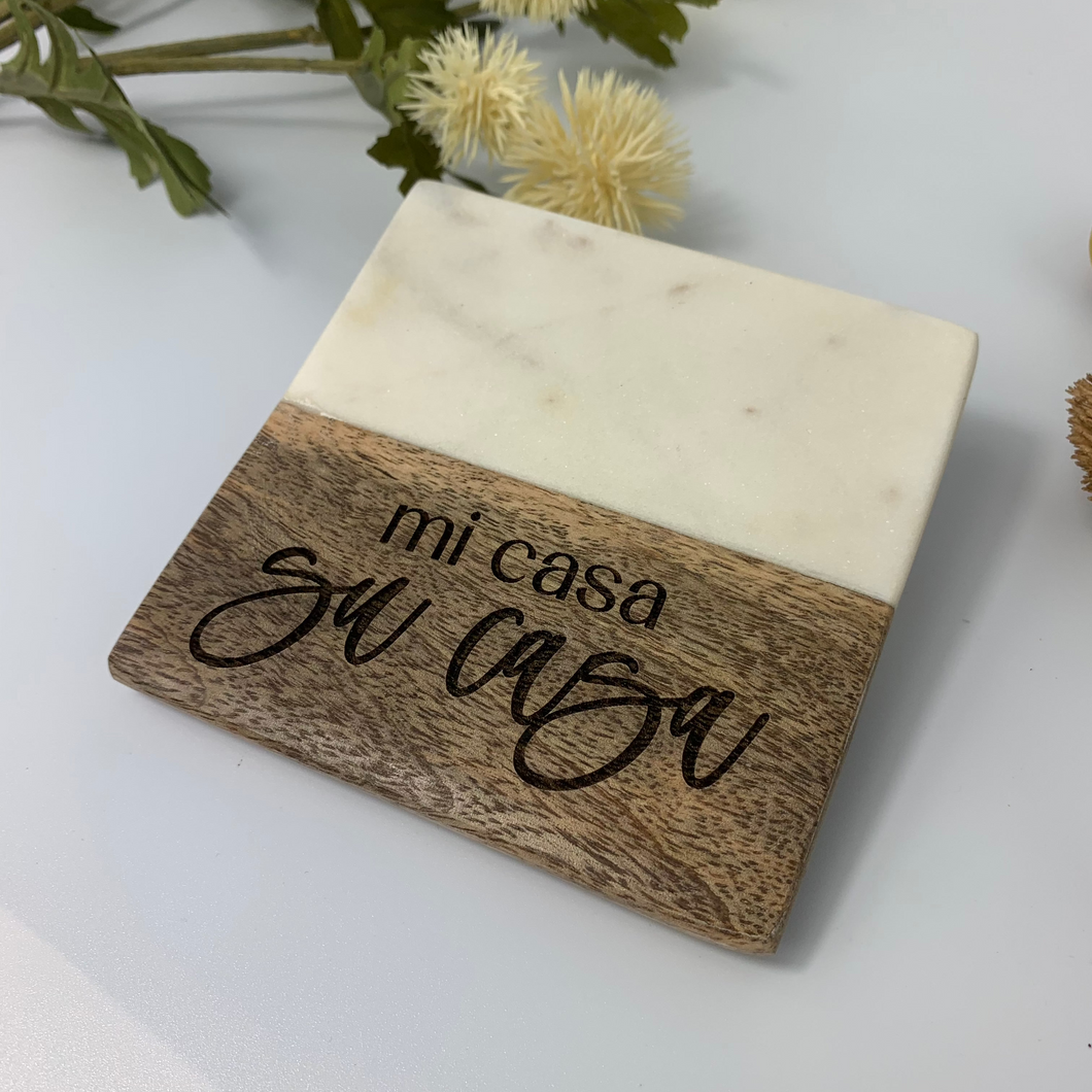 White Marble Coaster - Mi Casa