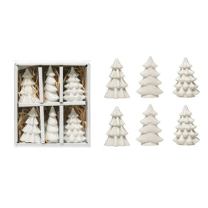 White Small Stoneware Trees