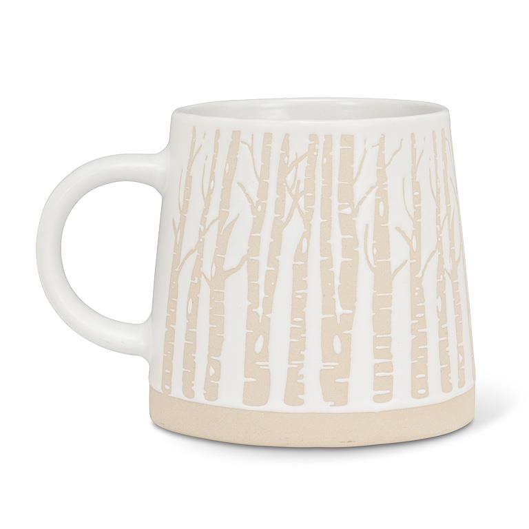 Wide Base Mug - Birch Trees