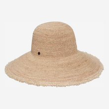 Load image into Gallery viewer, Wide Brim Raffia Straw Bell Hat - Pepper White
