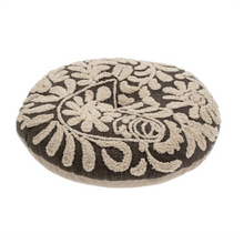 Load image into Gallery viewer, Wildflower Round Pillow - Charcoal

