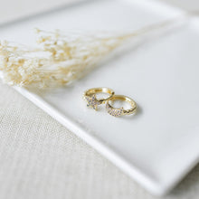 Load image into Gallery viewer, Wish &amp; Wonder Hoops, Gold - Clear
