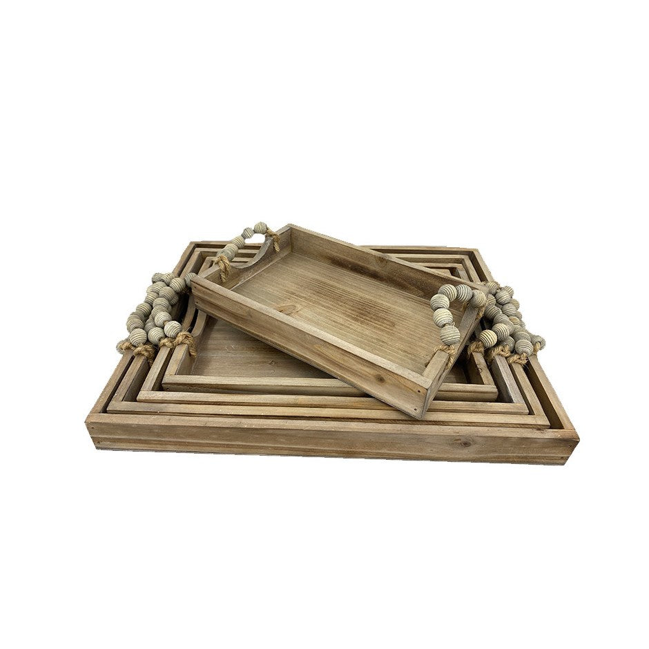 Wooden Tray With Handles