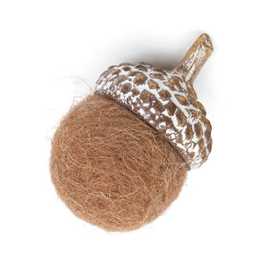 Wool Acorn, Small - Brown