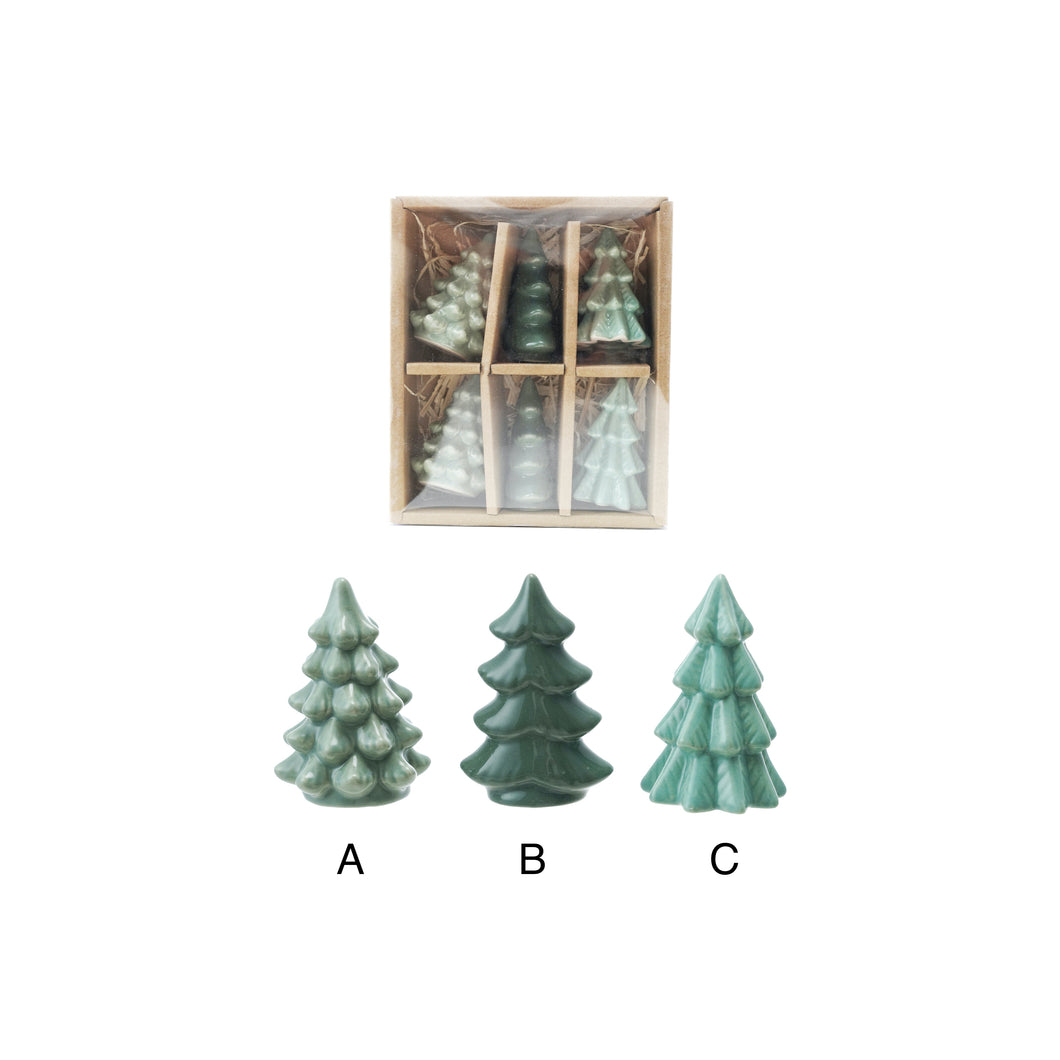 Stoneware Trees - Green