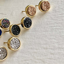 Load image into Gallery viewer, Zella Gold Plated Druzy Stud Earrings
