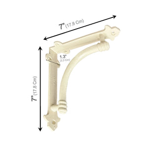 7" Slim Half Round Bracket - Antique White