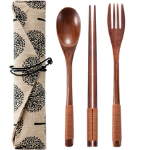 Load image into Gallery viewer, Reusable Wooden Cutlery
