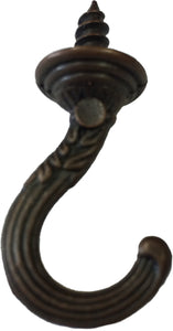 Fancy Cup or Key Hook 1-3/4" Bronze