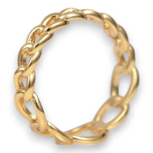 Chain Link Ring - 18K Gold Plated Sterling Silver
