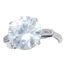 Load image into Gallery viewer, Round Cut Ring - White Gold Plated Sterling Silver
