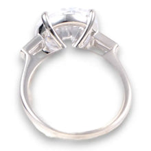 Load image into Gallery viewer, Round Cut Ring - White Gold Plated Sterling Silver
