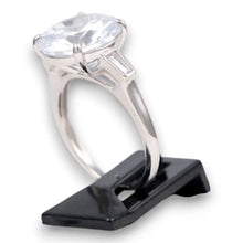 Load image into Gallery viewer, Round Cut Ring - White Gold Plated Sterling Silver
