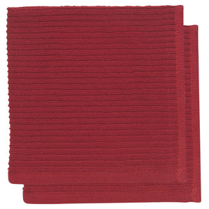 Ripple Dishcloths Set of 2 - Carmine