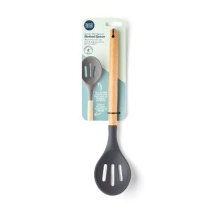 Slotted Spoon - Silicone With Beech Wood Handle