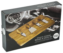 Load image into Gallery viewer, Acacia Wood Cheese Board Set
