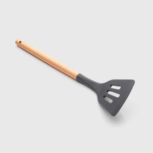 Load image into Gallery viewer, Slotted Turner - Silicone With Beech Wood Handle
