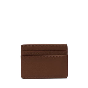 Charlie Cardholder, Vegan Leather - Saddle Brown