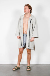 Dover Wool Zip Poncho - Grey