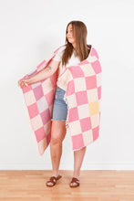 Load image into Gallery viewer, The Beckon Checkered Towel - Pink Mix
