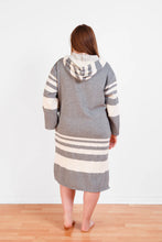 Load image into Gallery viewer, The Gale Terry Lined Zip Poncho - Grey
