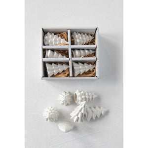 White Small Stoneware Trees