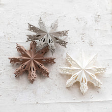Load image into Gallery viewer, Paper Snowflake Ornament 9"
