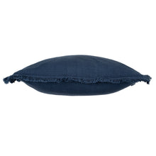 Load image into Gallery viewer, Frayed Edge Pillow, Navy - 20&quot;x20&quot;
