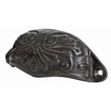 Load image into Gallery viewer, Curve Sunrise Drawer Pull - Black or Antique Metal
