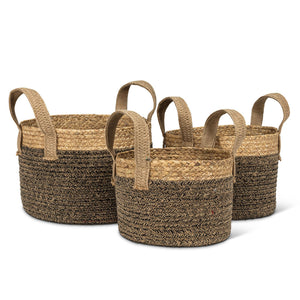 Round Handles Baskets - Jute&Cotton