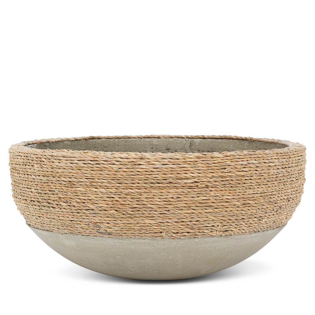 Seagrass Half Covered Planter